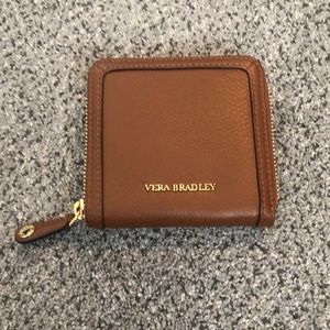 Barely used brown leather Vera Bradley wallet